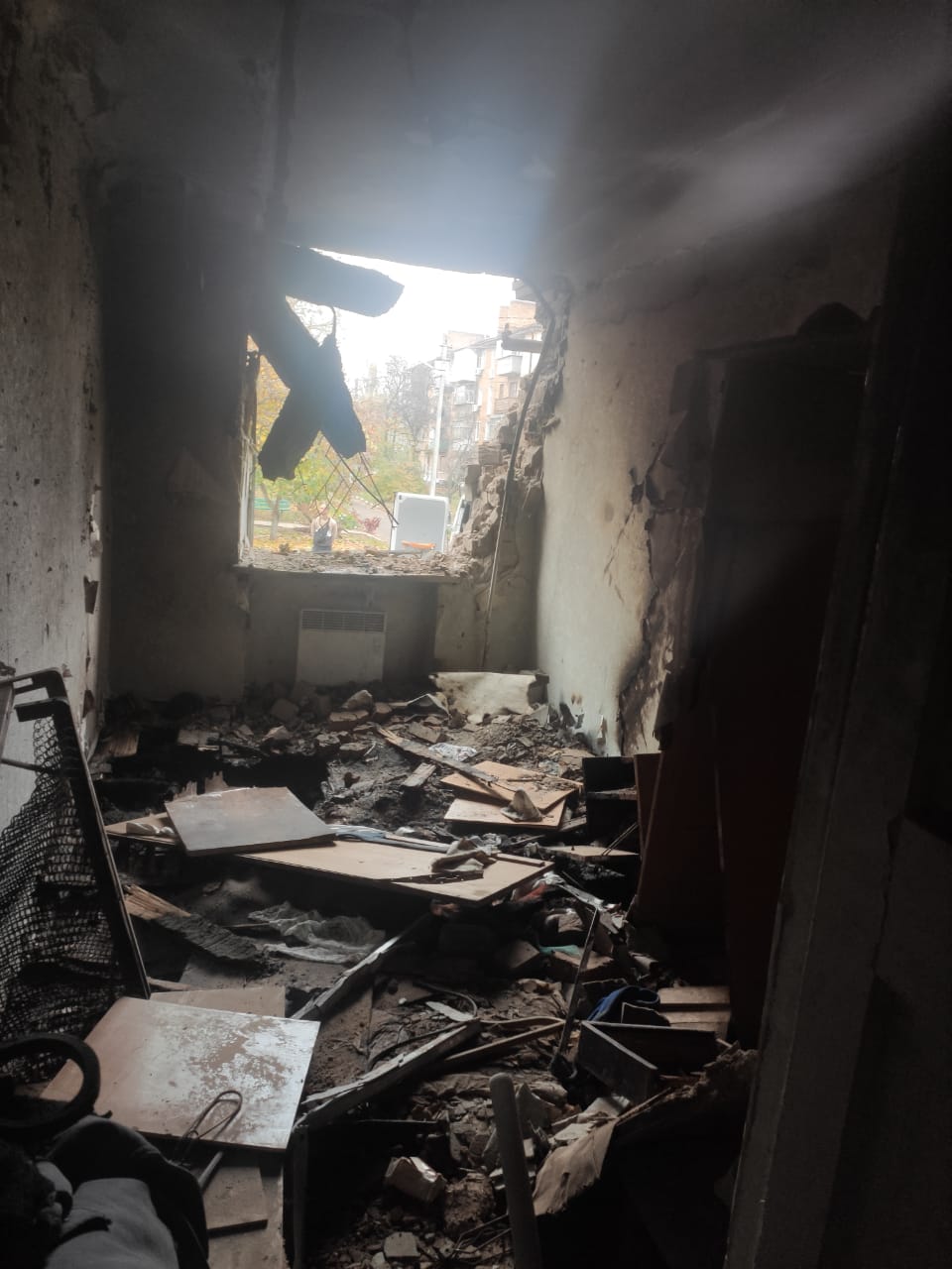 In Nikopol, people were injured in their own homes