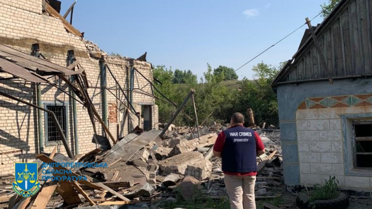 The police records another crime committed by Russian troops against the civilian population of Nikopol and the district