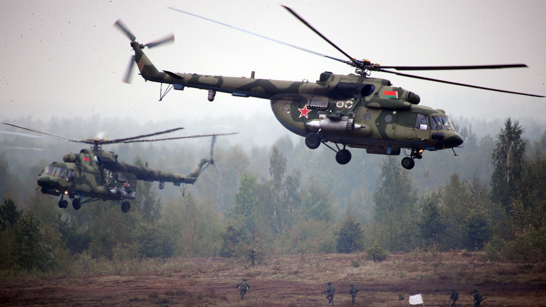 Russian helicopters left Belarus. They are close to the border with Ukraine