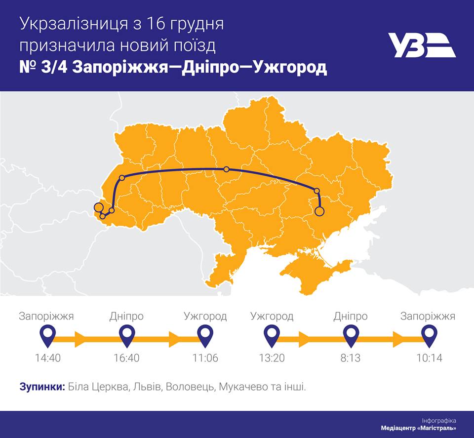 У Нікополь прибуде додатковий поїзд Запоріжжя — Львів 