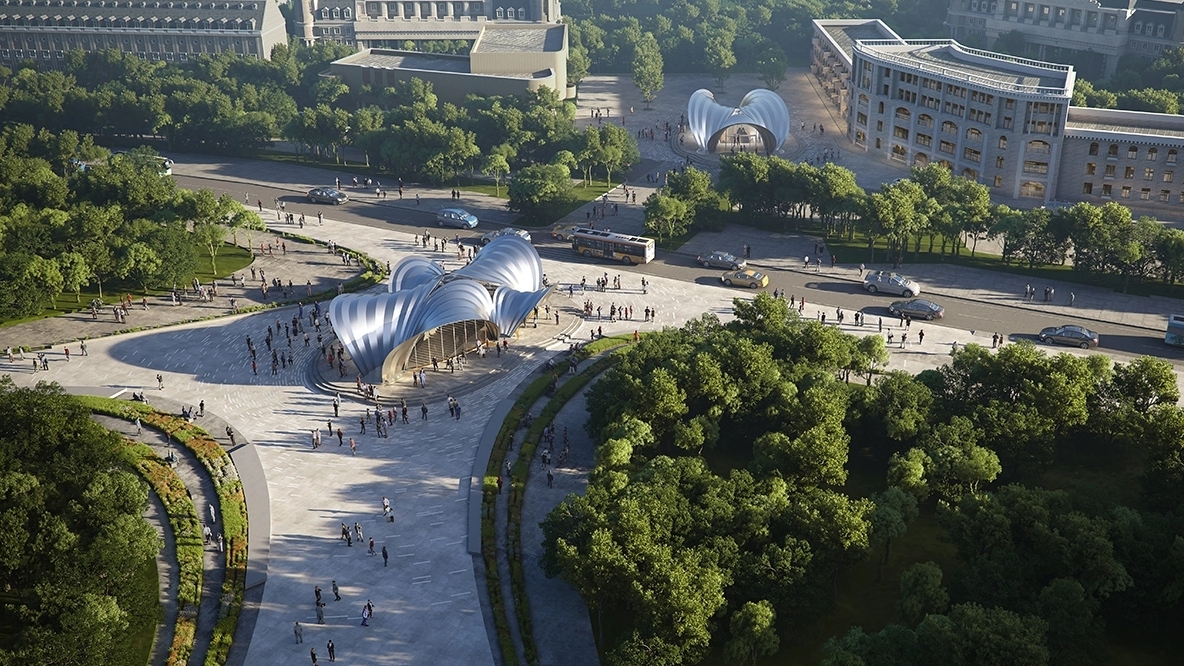 Бюро Захи Хадід показало, як виглядатимуть майбутні станції метро у Дніпрі