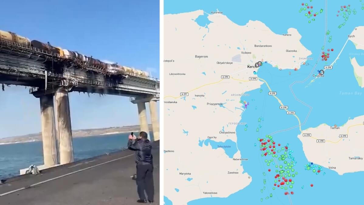 Пожежа Кримського мосту. Паніка на півострові, пробка на морі