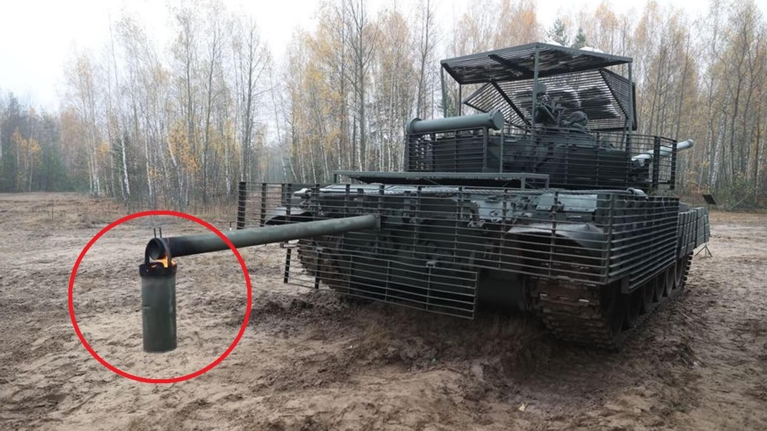 Баштовий каркас на танку - це не кінець. Зустрічайте оборонну козу з Білорусі