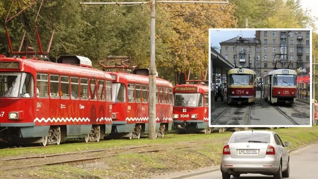 Скорочено графік руху трьох трамваїв у Дніпрі