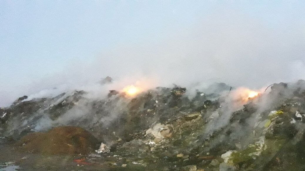 Пожежа на сміттєзвалищі Дніпровщини