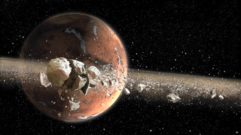 Марс поступово розриває на частини свій найбільший супутник