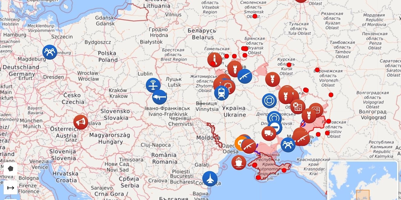Війна в Україні. Створено інтерактивну карту конфлікту