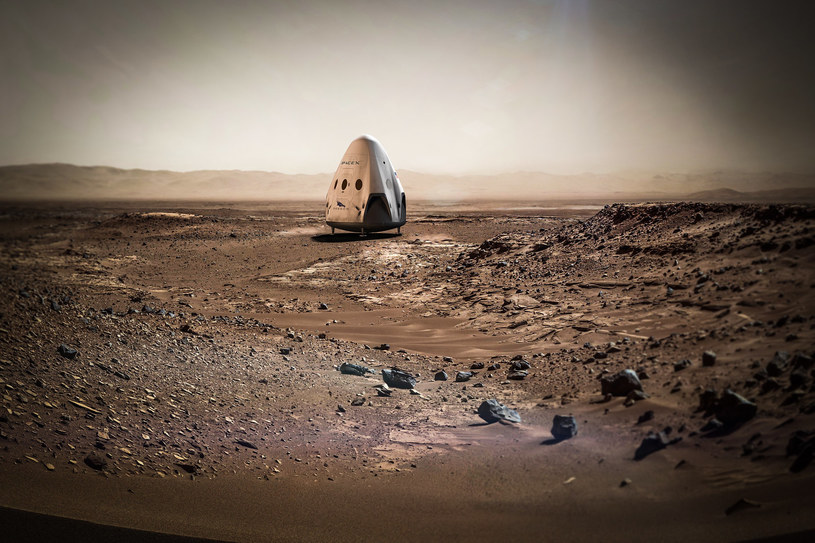 Бачення капсули екіпажу на поверхні Марса за матеріалами SpaceX / преси